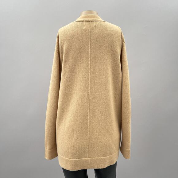 Jumper 1234 V-Neck Relaxed Fit Pocket Button Cardigan Tan Women's Sz 4 US Large - Picture 3 of 9